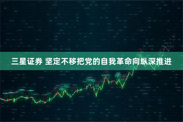 三星证券 坚定不移把党的自我革命向纵深推进